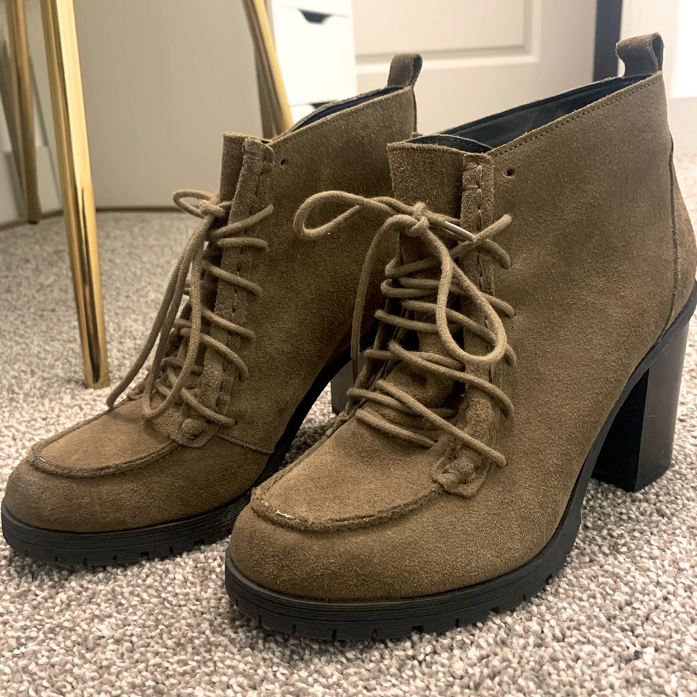Circus by Sam Edelman Hunter/Forest Green Lace-up Boots/Booties, Size 8